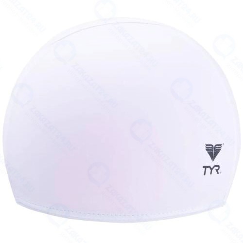 Шапочка для плавания TYR Solid Lycra Cap, белая (LCY/100)