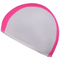 Шапочка для плавания INDIGO Lucra SM, бело-розовая (SM-088)