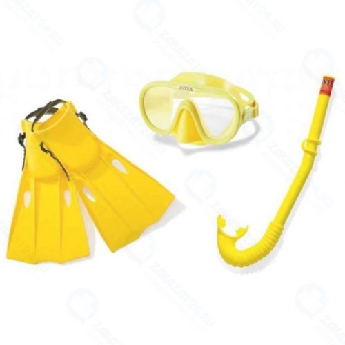 Набор для плавания Intex Master Class маска + трубка + ласты (с55655)