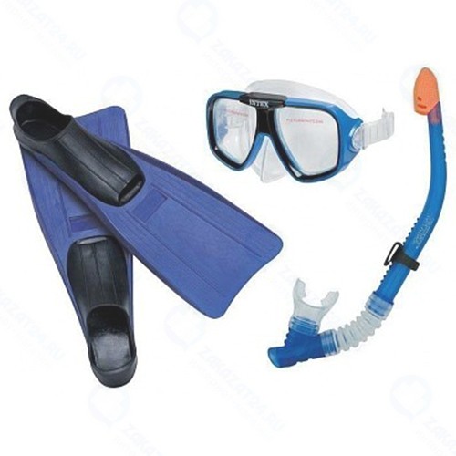 Набор для плавания Intex Reef Rider маска + трубка + ласты (с55957)