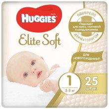 Подгузники Huggies Elite Soft, размер 1, 3-5 кг, 25 шт (9400111)