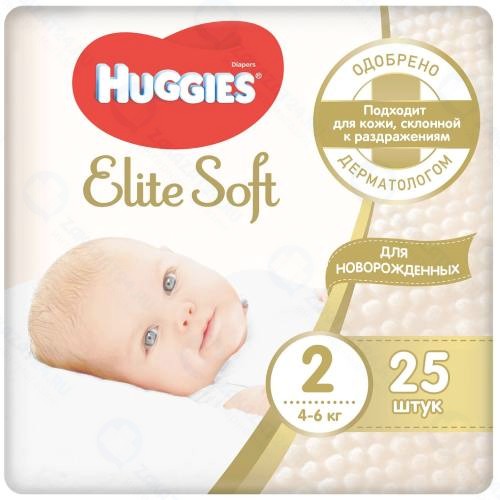Подгузники Huggies Elite Soft, размер 2, 4-6 кг, 25 шт (9400121)