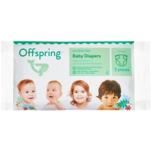 Подгузники OFFSPRING Travel pack, NB 2-4 кг, 3 шт (OF01NB3LMLA)