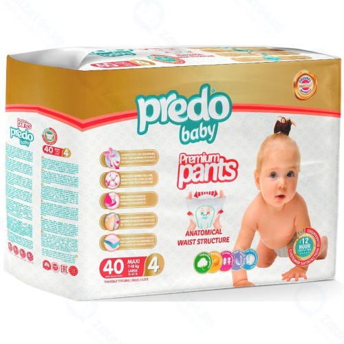 Подгузники-трусики PREDO Baby №4, 7-18 кг, 40 шт (P-A 104)