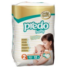 Подгузники PREDO Baby №2, 3-6 кг, 12 шт (S-102)