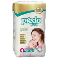 Подгузники PREDO Baby №4, 7-18 кг, 10 шт (S-104)