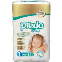 Подгузники PREDO Baby №1, 2-5 кг, 54 шт (А-101)