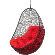 Подвесное кресло BIGARDEN Easy Black BS, красная подушка