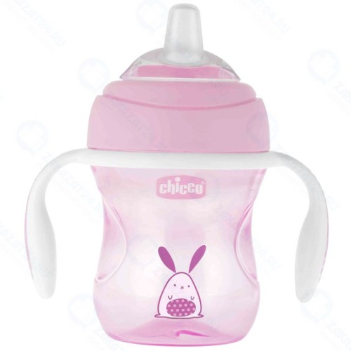 Поильник детский Chicco Transition Cup, 4+, 200 мл, розовый (00006911100000)