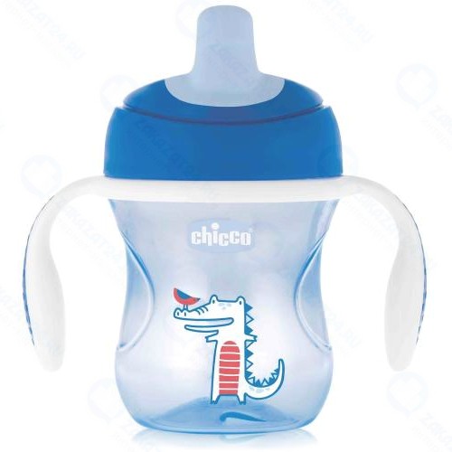 Поильник детский Chicco Training Cup, 6 м+, 200 мл, синий (00006921200050)
