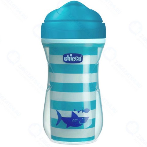 Чашка-поильник детский Chicco Active Cup, 14+, 266 мл, акула (340624132) (00006981200050)