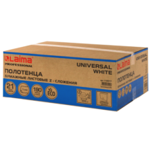 Бумажные полотенца ЛАЙМА Universal White, 21 пачка х 190 листов (112517)