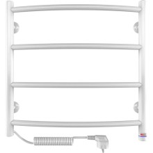 Полотенцесушитель электрический Indigo Arc, 500х500 мм, провод слева, белый (LAE50-50WhL)