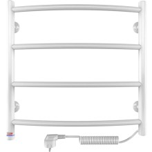 Полотенцесушитель электрический Indigo Arc, 500х500 мм, провод справа, белый (LAE50-50WhR)