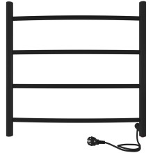 Полотенцесушитель электрический Indigo Arc, 500х500 мм, провод справа, черный муар (LCAE50-50BRHR)