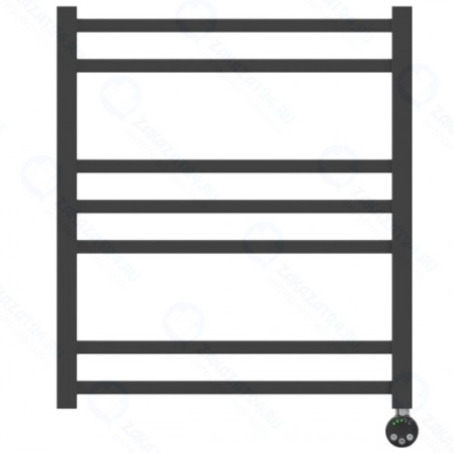 Полотенцесушитель электрический Lemark Atlantiss П7, 500x600 мм, левый/правый, черный (LM32607REBL)