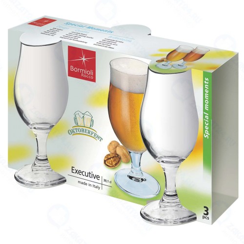 Набор бокалов для пива BORMIOLI-ROCCO 3 шт, 375 мл (128540Q04021990)