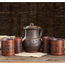 Молочный набор КРАСНАЯ-ГЛИНА 5 предметов (1517324)