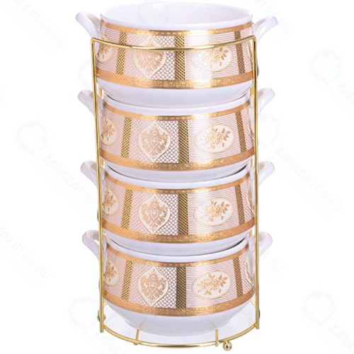 Набор супниц LORAINE на подставке, 480 мл, 4 шт (29154)