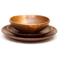 Набор тарелок из натуральной пихты MAGISTRO 3 шт, коричневый (4758922)