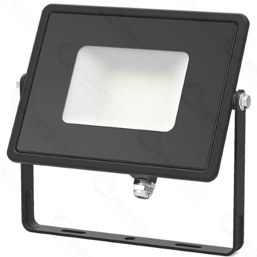 Светодиодный прожектор Gauss Qplus 10W 1000lm IP65 6500К, черный (613511310)