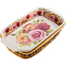 Форма для запекания MAYER-BOCH 1,5 л, в плетеной подставке (24805)