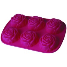 Форма для выпечки REGENT-INOX 93-SI-FO-23 Silicone Розочки, 280*180*30 мм, 6 ячеек