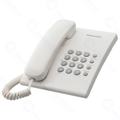 Телефон проводной Panasonic KX-TS2350RUW