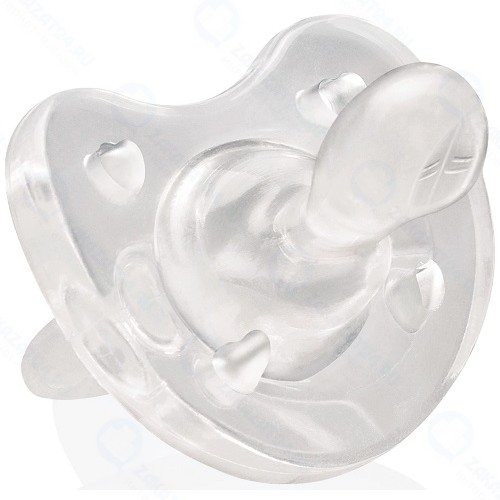 Пустышка Chicco Physio Soft, 12 м+, силикон, прозрачная (00001810010000)