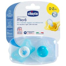 Набор пустышек Chicco Physio Micro, 0-2 м, 2 шт, для мальчика (310210163) (00075121210000)