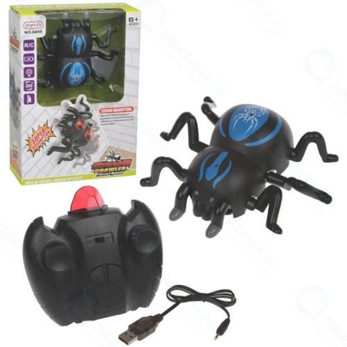 Радиоуправляемый паук Наша Игрушка ползает по стенам, световые эффекты (0455)