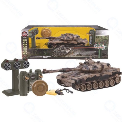 Радиоуправляемый танк ПЛАМЕННЫЙ-МОТОР Т-90, с тренировочной мишенью (870347)