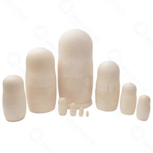 Матрешка Нескучные игры 10 в 1, под роспись (7703)