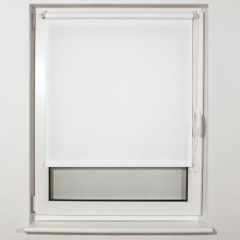 Штора рулонная Brabix S-5, текстура лён, 40x175 см, белая (605970)