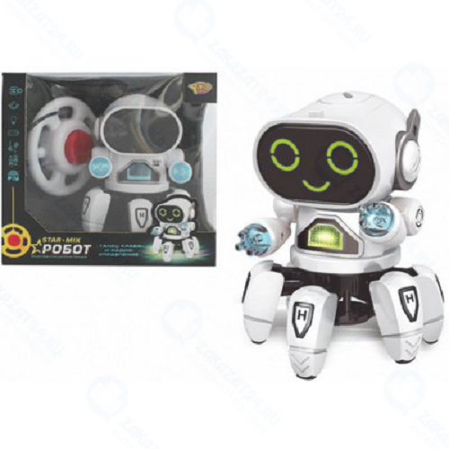 Радиоуправляемый робот Наша Игрушка свет/звук, белый (M1065-1)