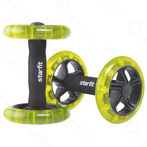 Ролик для пресса STARFIT RL-107, раздельный, черный/зеленый (УТ-00016652)
