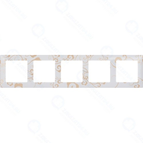 Рамка пятерная Legrand Valena Life, ампир белая (754105)