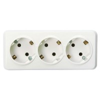 Розетка тройная Smartbuy SBE-03w-16-S3-Z