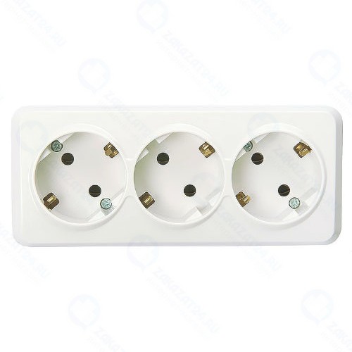 Розетка тройная Smartbuy SBE-03w-16-S3-Z