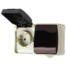 Блок розетка выключатель Smartbuy SBE-04w-16-SWS