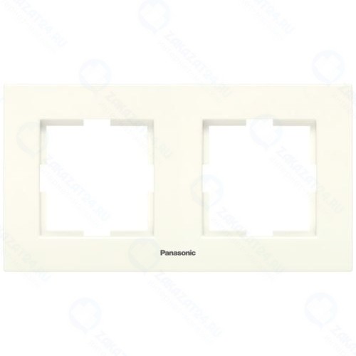 Рамка двойная Panasonic Karre Plus, кремовая (WKTF0802-2BG-RES)