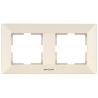 Рамка двойная Panasonic Karre Plus, кремовая (WKTF0809-2BG-RES)