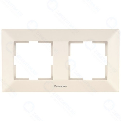 Рамка двойная Panasonic Karre Plus, кремовая (WKTF0809-2BG-RES)