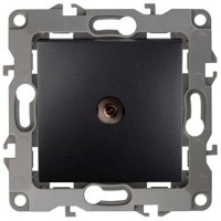 Розетка одинарная ЭРА 12-3101-05, антрацит (Б0014709)