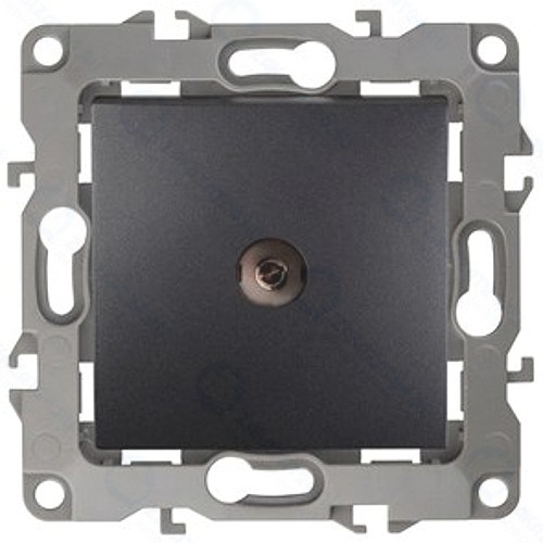 Розетка одинарная ЭРА 12-3101-05, антрацит (Б0014709)