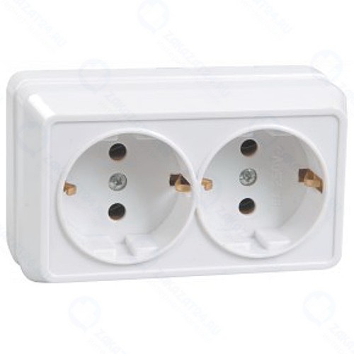 Розетка двойная Iek Октава РС22-3-ОБ