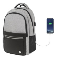 Рюкзак Brauberg Urban Detroit, USB-порт, 46х30х16 см, серый (229894) Рюкзак Brauberg Urban Detroit, USB-порт, 46х30х16 см, серый (229894)