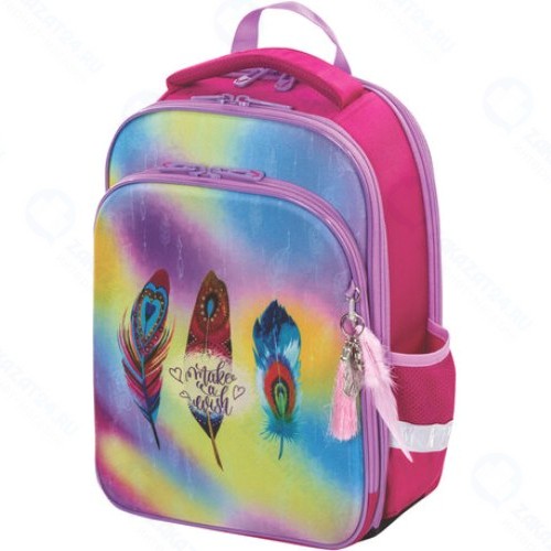 Ранец Brauberg Quadro: Plumage, с брелком (229953)