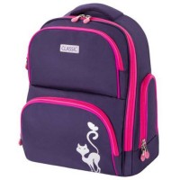 Рюкзак Brauberg Classic Graceful Cat, 37х32х21 см, фиолетовый (270087)