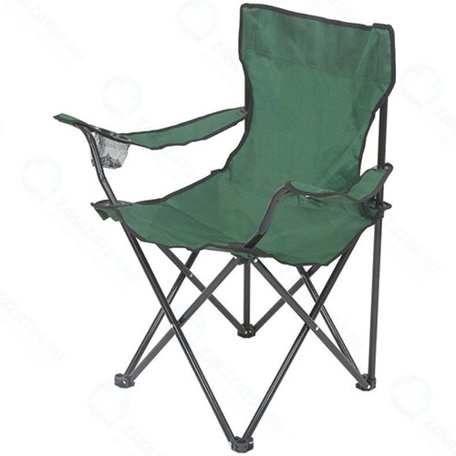 Кресло складное ECOS с подлокотниками/подстаканниками,зеленое (DW-2009H)